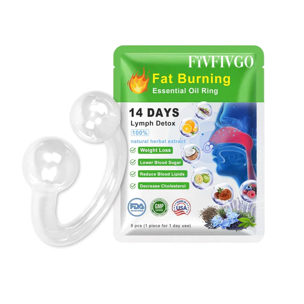 Fivfivgo Body Detox & Fat Burn Leber- und Lungenreinigungs-Nasenring mit herischen Alen
