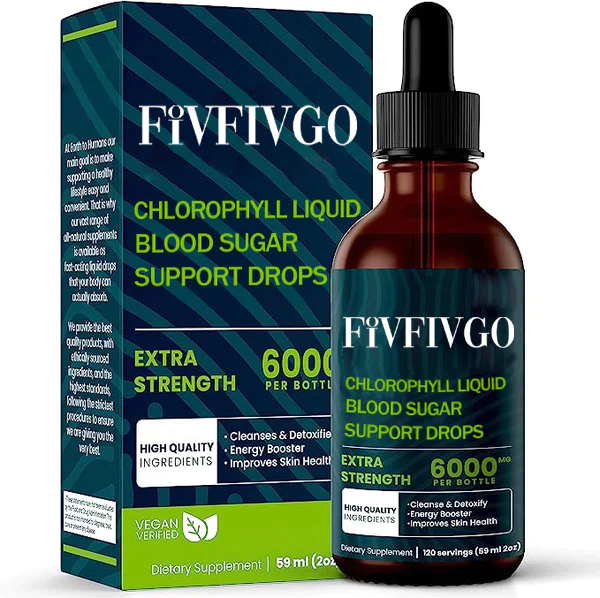 Fivfivgo Chlorophyll Liquid Natural Detox & Blood Sugar Support Drops