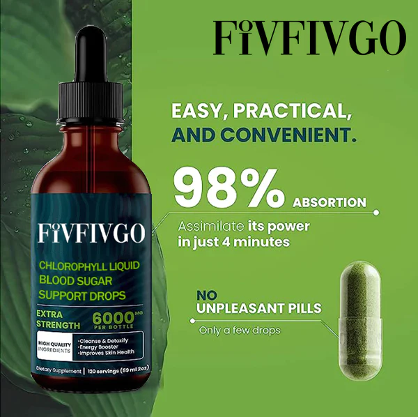 Fivfivgo™ Chlorophyll Liquid Natürliche Detox- und Blutzucker-Unterstützungstropfen - Image 3