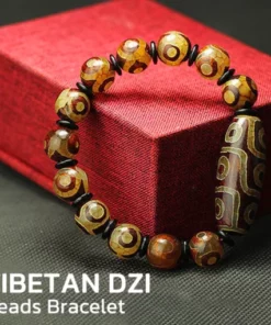 Alternative view of Maya Treasure Dzi Beads Feng Shui Bracelet