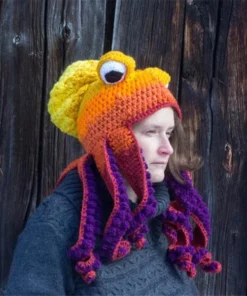 Handmade octopus knitted cap