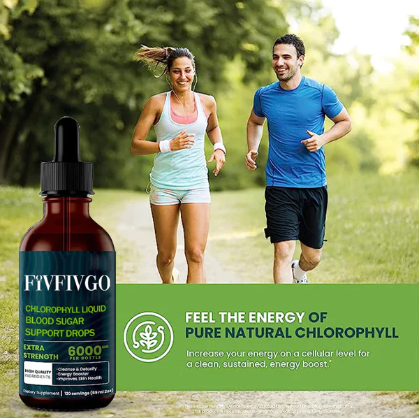 Fivfivgo Chlorophyll Liquid Natural Detox & Blood Sugar Support Drops