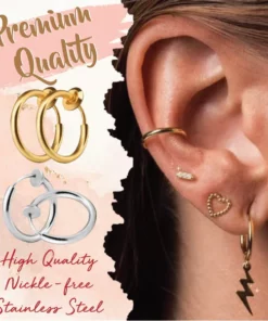 Non-Piercing Septum Earring Hoop Set
