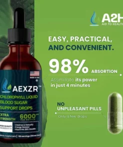Alternative view of AEXZR™ Chlorophyll Liquid Natural Detox & Blood Sugar Support Drops