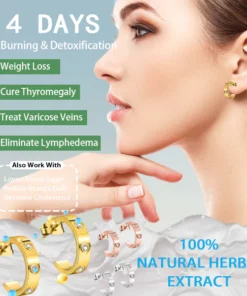 Alternative view of Oveallgo™ PRO EarAcupressure Magnettherapie-Detox-Ohrringe