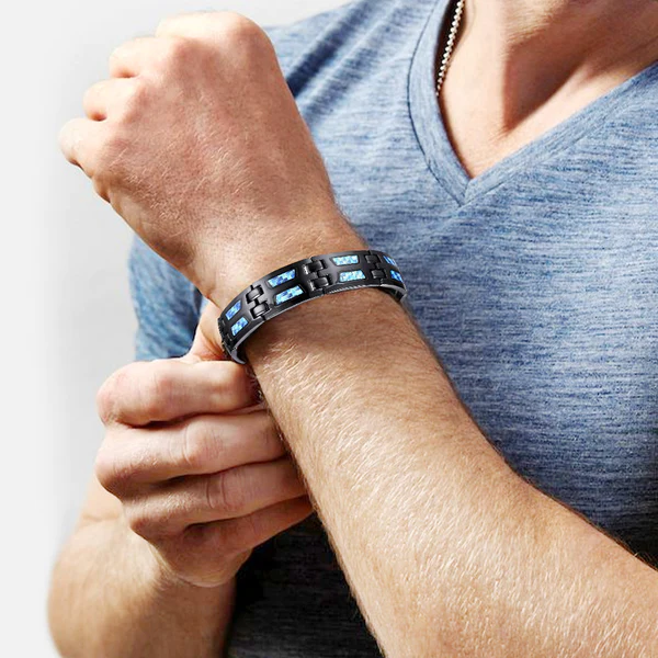 Blau Carbon TitanArmband