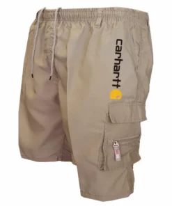 Alternative view of Men's Zipper Pockets Hiking Athletic Running Shorts