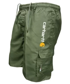 Mens Zipper Pockets Hiking Athletic Running Shorts