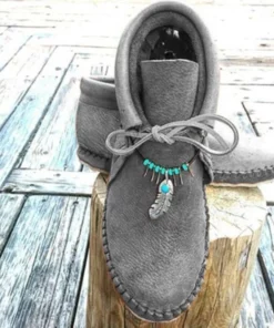 Italian Handmade Women Leather Flat Heel Boots