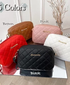 Alternative view of Trendy Leather Quilted Messenger Bag