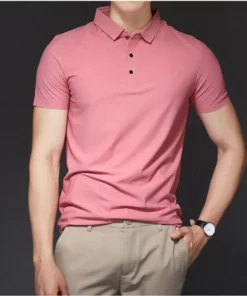 Alternative view of Men's Ice Silk Short Sleeve Polo Shirt