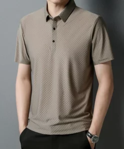Mens Solid Colour Fashion Polo Shirt