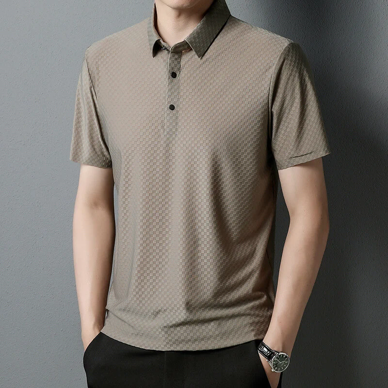 Mens Solid Colour Fashion Polo Shirt