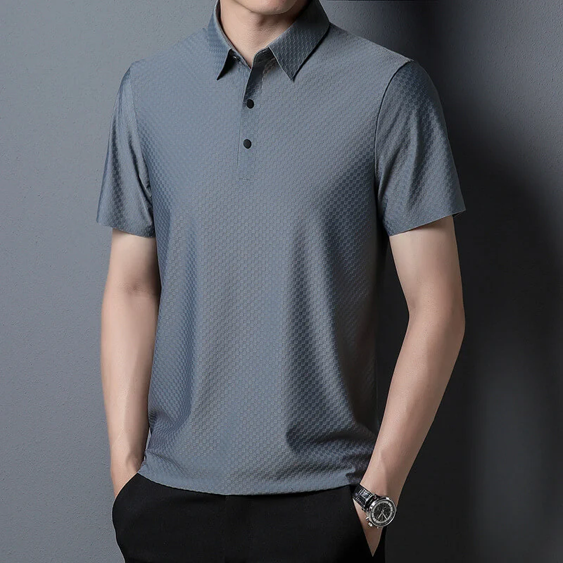 Mens Solid Colour Fashion Polo Shirt
