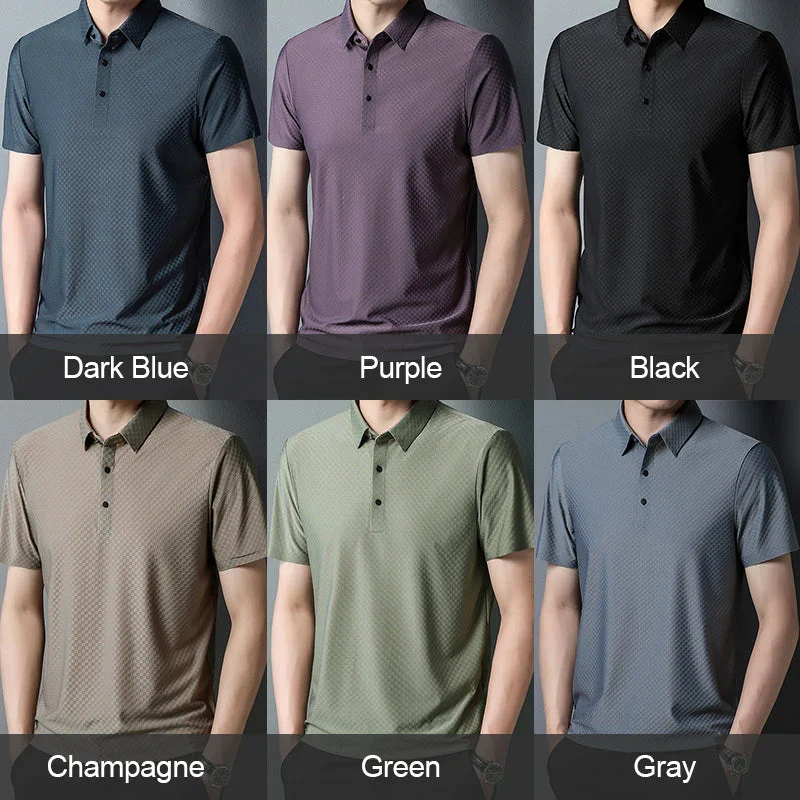 Mens Solid Colour Fashion Polo Shirt