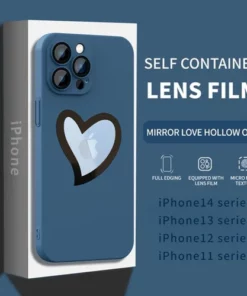 Love heart hollowed out phone case
