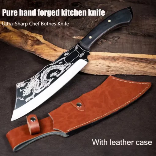 Pure Hand-Forged Kitchen Knife Sharp Chef's Knife Household High Manganese Steel