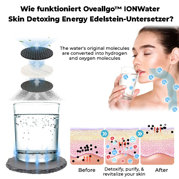 Oveallgo IONWater Skin Detoxing Energy Edelstein-Untersetzer