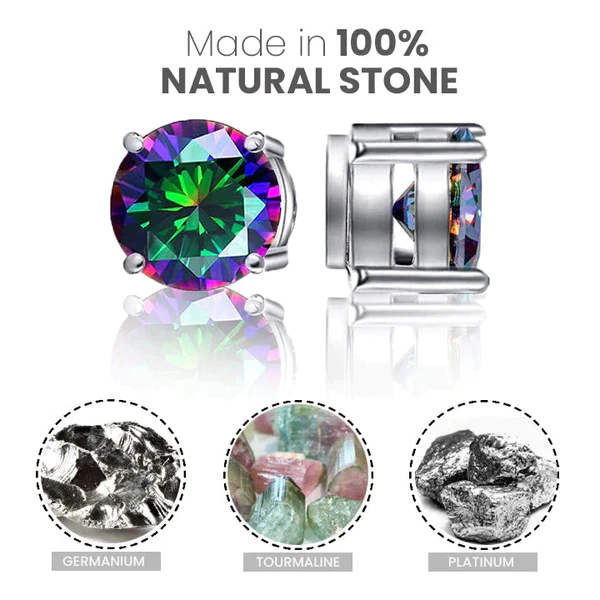 LyraNix Lymphvity Tourmaline Acupuncture Magnetism Earrings - Image 9