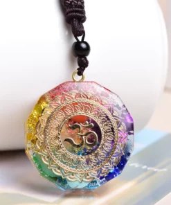 Alternative view of ShineEvoke™ Chakra Energy Luminous Crystal Pendant