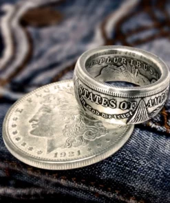 1921 Classic Morgan Dollar Coin Ring Hand Made In The USA