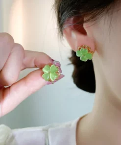 Lymph Magnet Therapy Opal Rotating Earrings