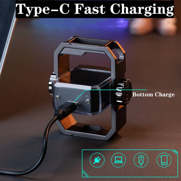 TurboSpark Double Arc Outdoor Windproof Type-C Charging Electric Lighter