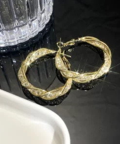 Alternative view of Liascy™ LymphaFit Twist Hoop Earrings