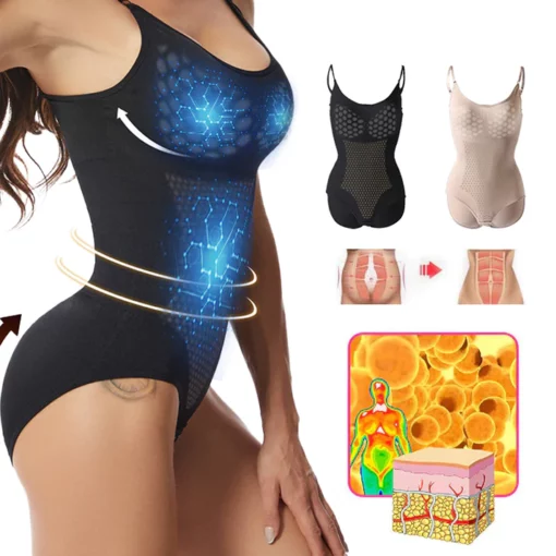 COLORIVER Ice Silk Ion Sculpting Bodysuit With Snaps
