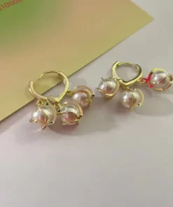 Pocofly™gold-plated opal Lymph earrings