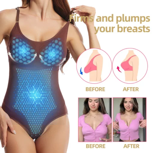 COLORIVER Ice Silk Ion Sculpting Bodysuit With Snaps