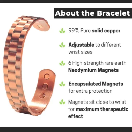 Biancat Pure Copper Magnetic Therapy Bracelet