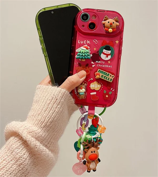 Tree Pendant Flip Mirror Case Cover For iPhone
