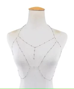 Alternative view of Crystal rhinestone beads body chain