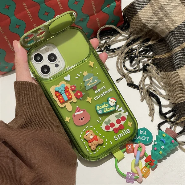 Tree Pendant Flip Mirror Case Cover For iPhone