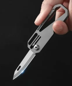 Alternative view of Mini Titanium Alloy Portable EDC Keychain Folding Pocket Knife
