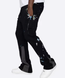 Alternative view of Paint Splatter Flare Sweatpants - Unisex