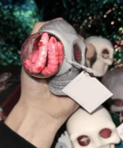Alternative view of Anti-Stress Skull Worms Squishy Ball