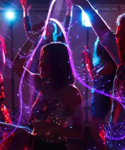 Alternative view of LED rechargeable light whip