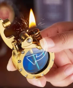 Vintage Trench Lighter Transparent Kerosene Lighter Antique Steampunk Lighter Cool Unique Lighter for Men