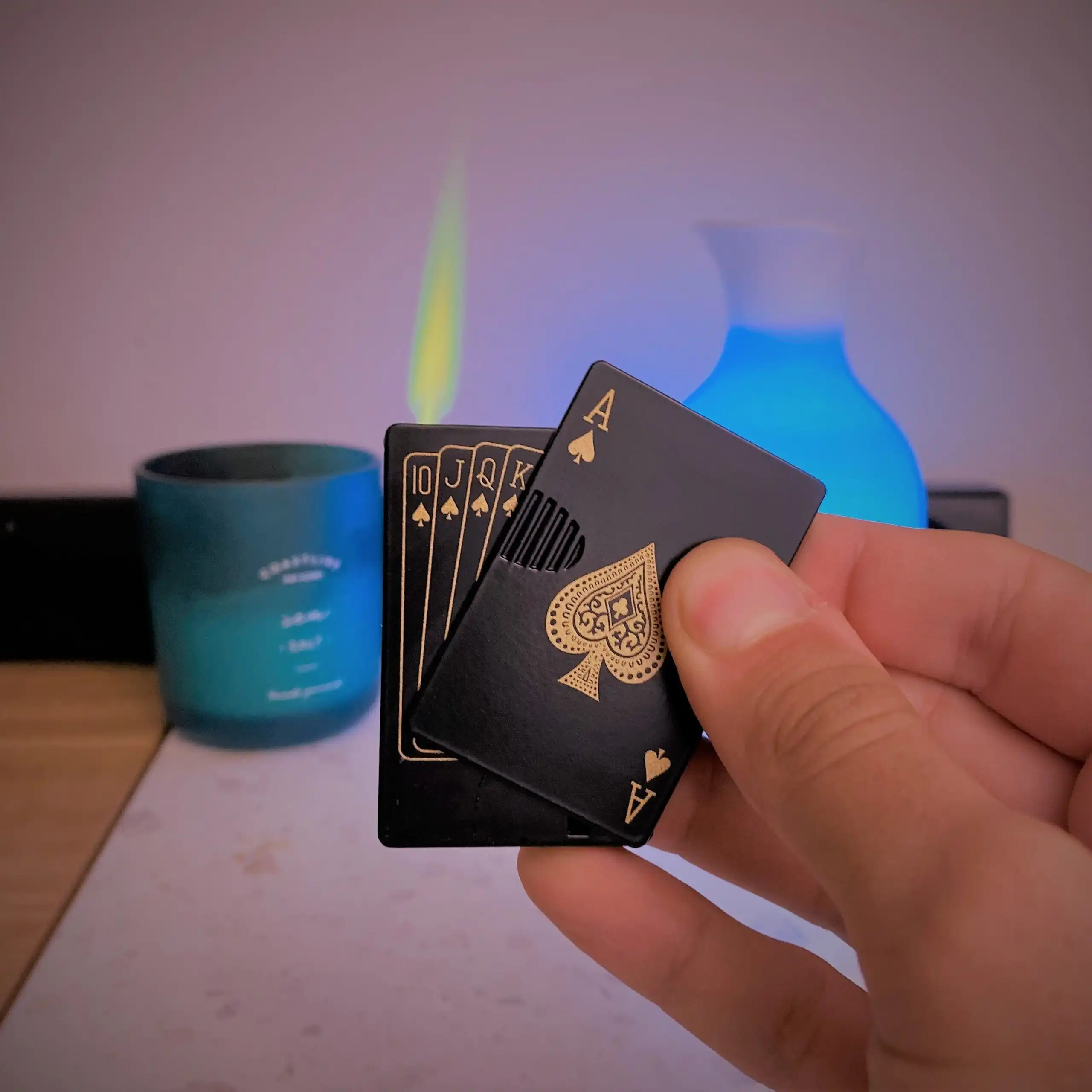 ♠Lucky Black Poker Windproof Lighter - Image 5