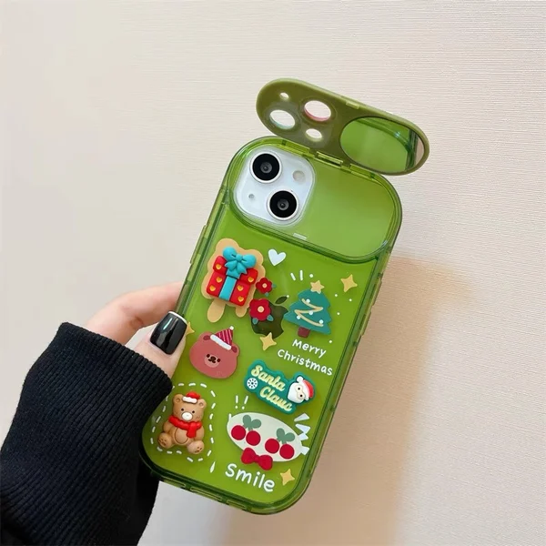 Tree Pendant Flip Mirror Case Cover For iPhone