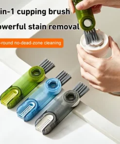 Alternative view of 3-in-1 bendable cup lid brush