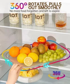 New Lazy Susans Turntable Organizer for Refrigerator