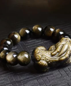 flysmus™ Feng Shui Golden Sheen Obsidian Bracelet