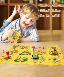 Childrens Educational Puzzle Track Car Play Set