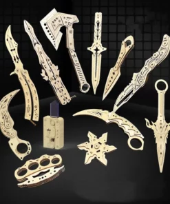 3D Wooden Puzzle Wooden Military Knife Model Kits