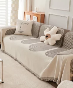 Double sided chenille sofa cover