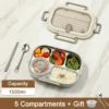 Microwaveable Stainless Steel Insulated Bento Box