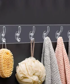 Multifunctional transparent 6 hooks